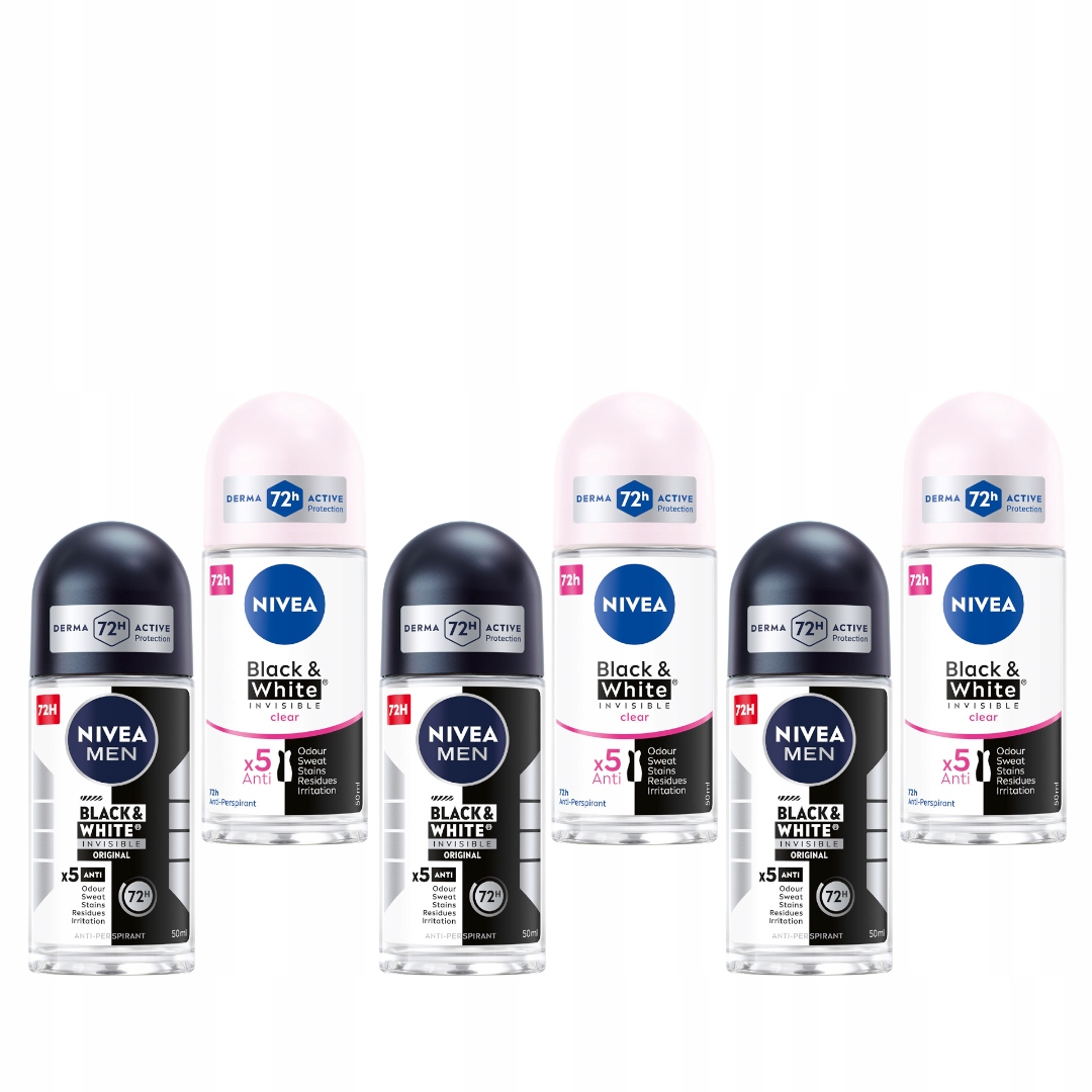 Nivea Men Black and White Invisible Original antiperspirant roll-on 50 ml