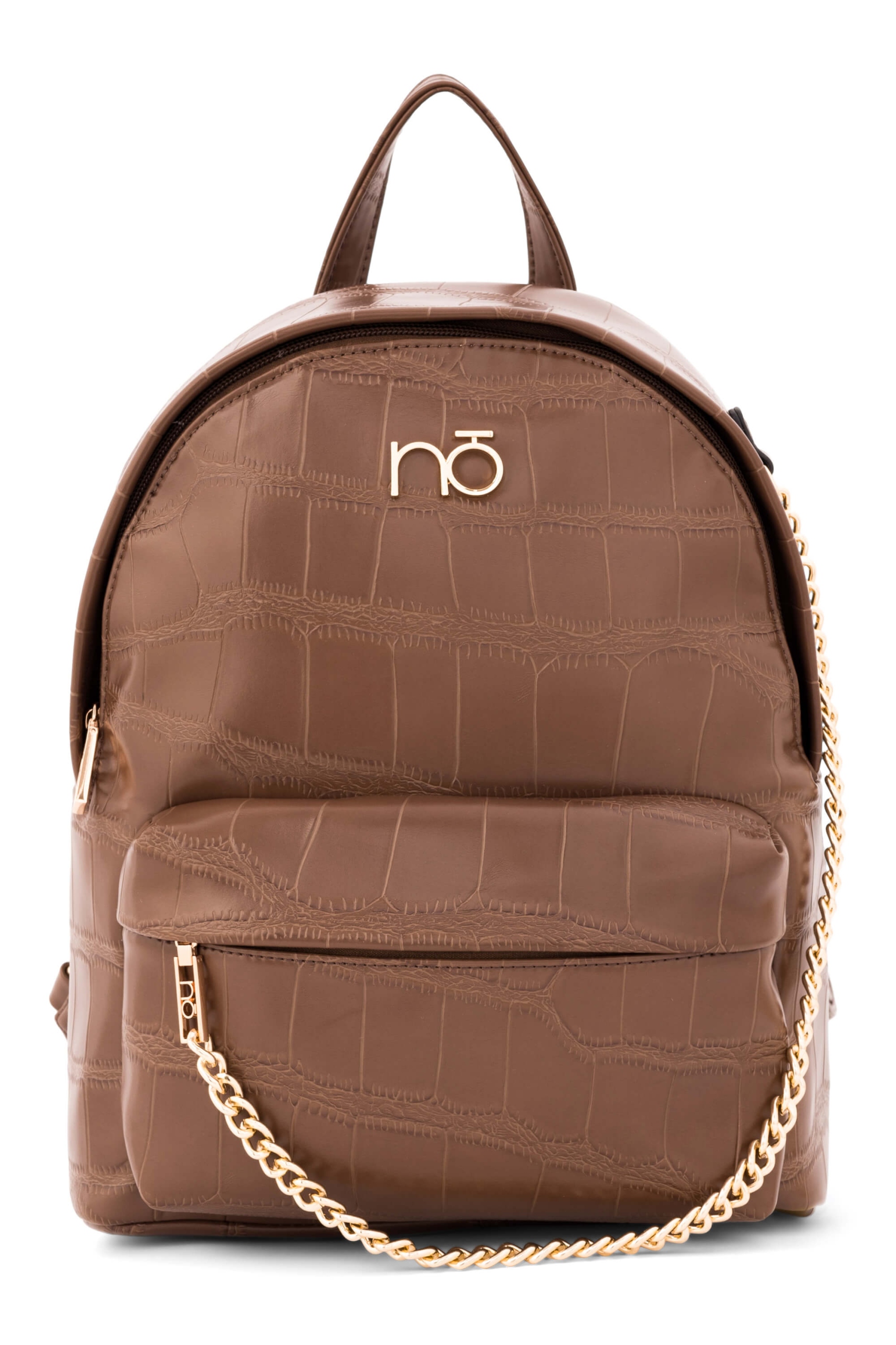 Batoh Nobo Croco Brown s reťazou
