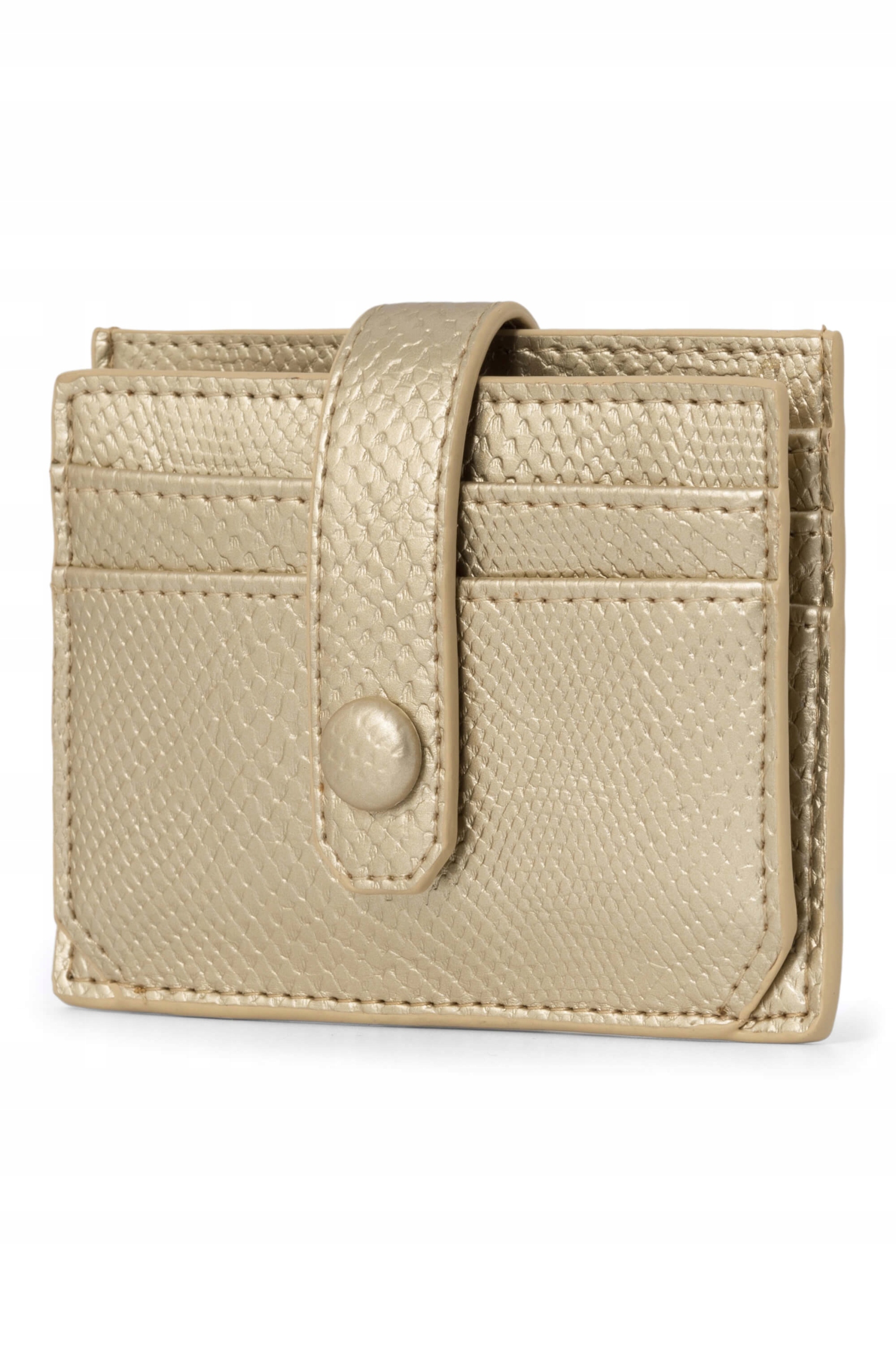 Peňaženka - Nobo karty pre karty Ekologická kožená kožená zlatá NPUR-N0070-C023-Women's Product
