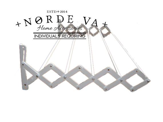 Nordeva harmonive nástenná sušička biela 120 cm