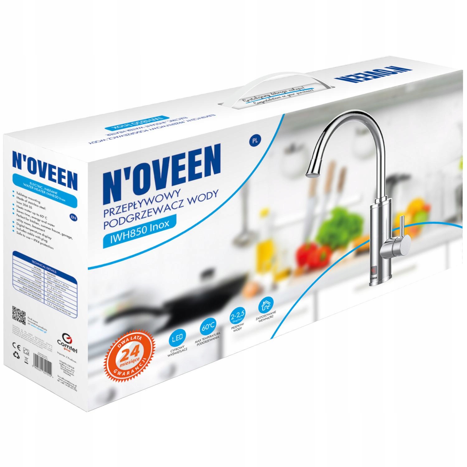 Kuchynská batéria - Novveenový tok iwh850 ohrievač pre vodu LED