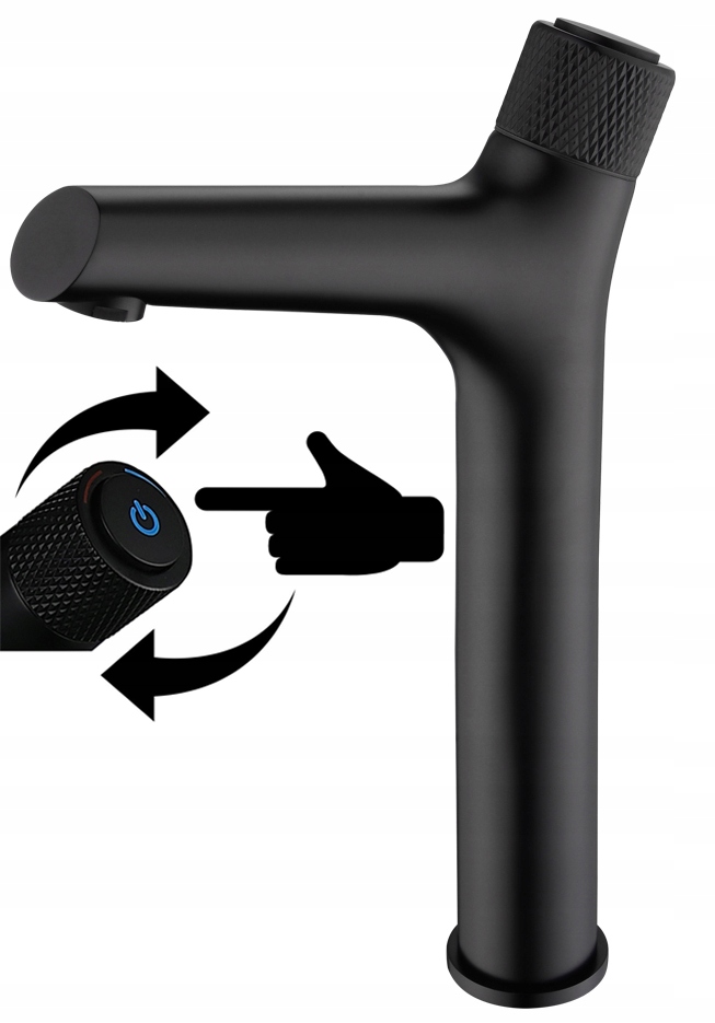 Moderný tlače dlhý čistý umývací faucet