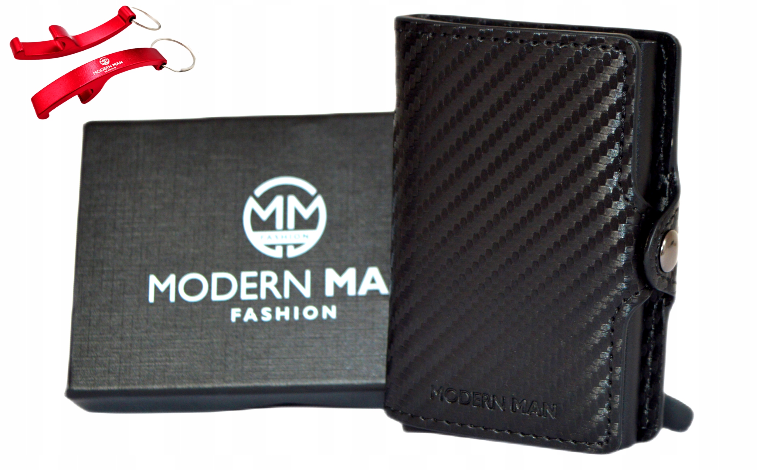 Peňaženka - Portfólio moderného muža Ekologická koža Čierny uhlík - mužský produkt