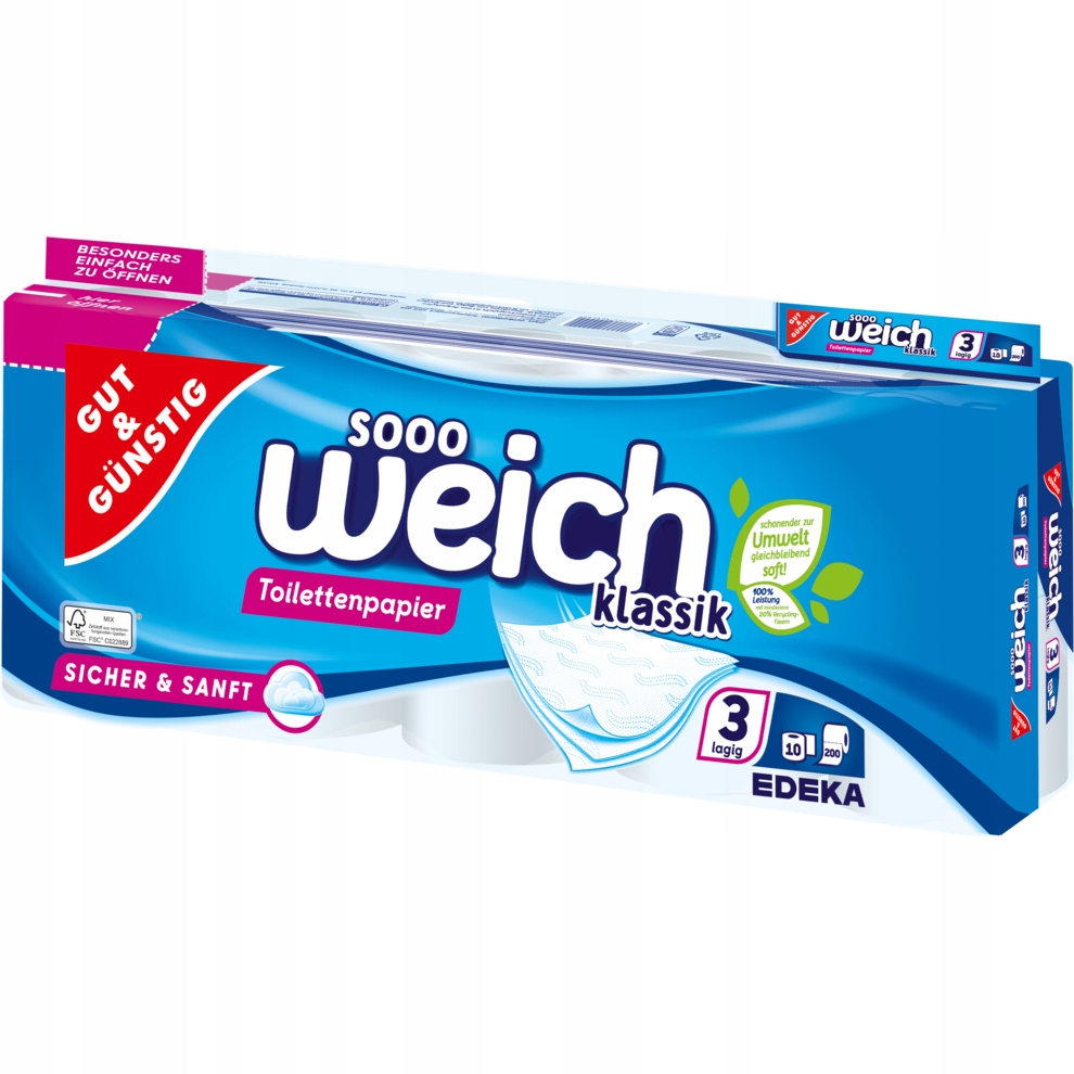 Nemecký toaletný papier G&G 3 vrstvený 10