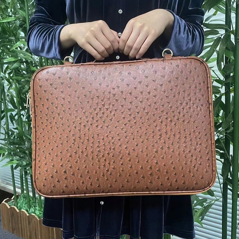 O-hnedé nové počítačové tašky pre ženy luxusné