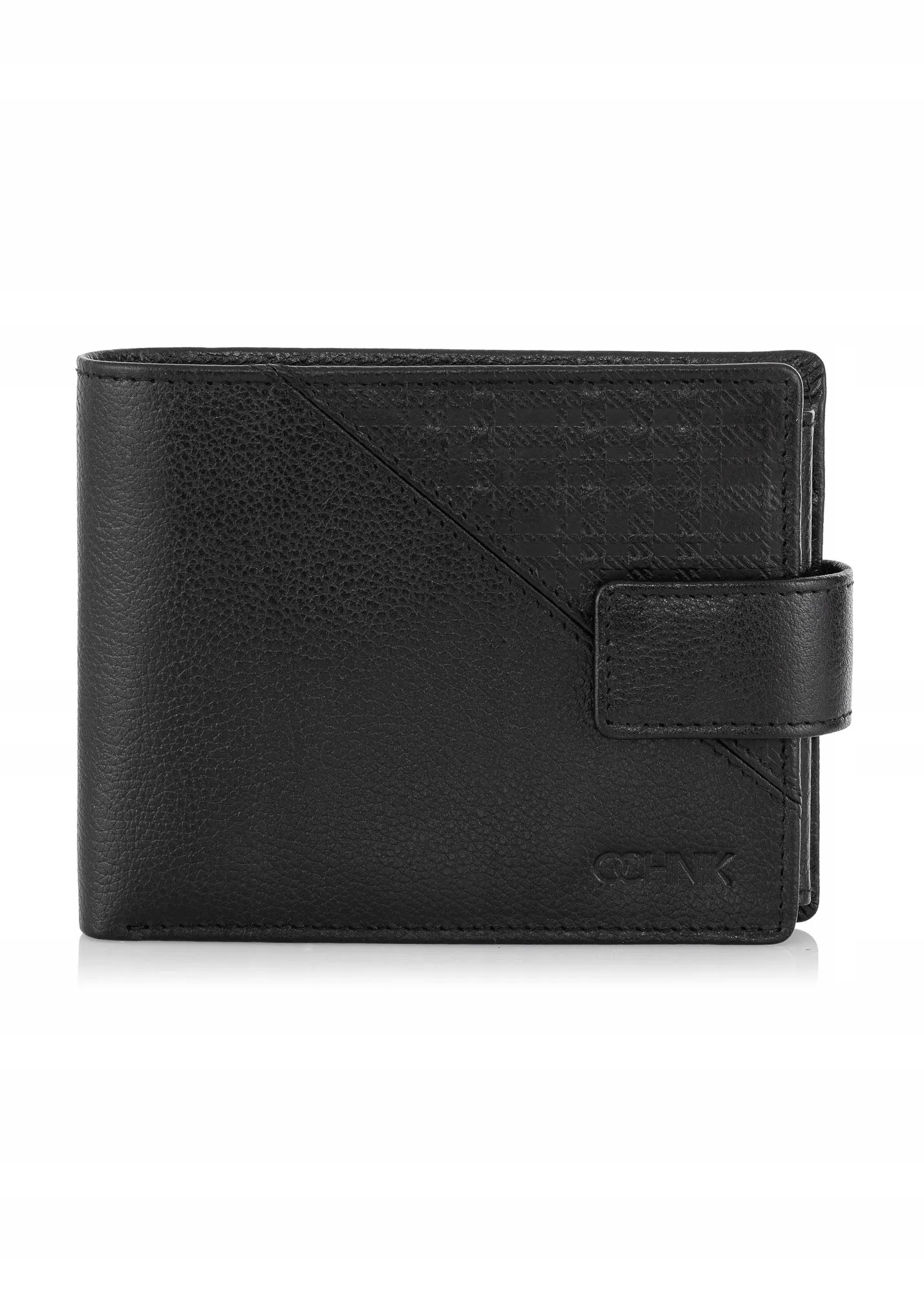 Peňaženka - Ochnik Portfólio prírodné kožené čierne Porms -0501 - Pánsky produkt