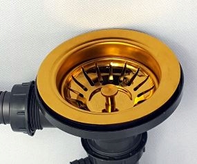 Kuchynská batéria - SIPHON DRAIN veľké sito 3 1/2 Zlatá žulová keramika