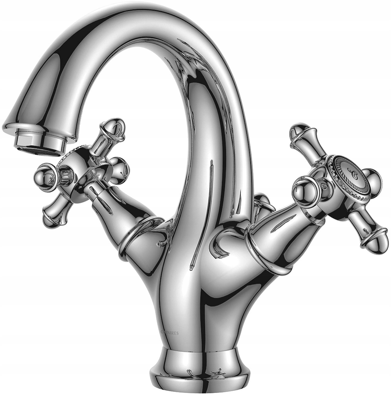 Omnires retro washbasin batériu retro chróm