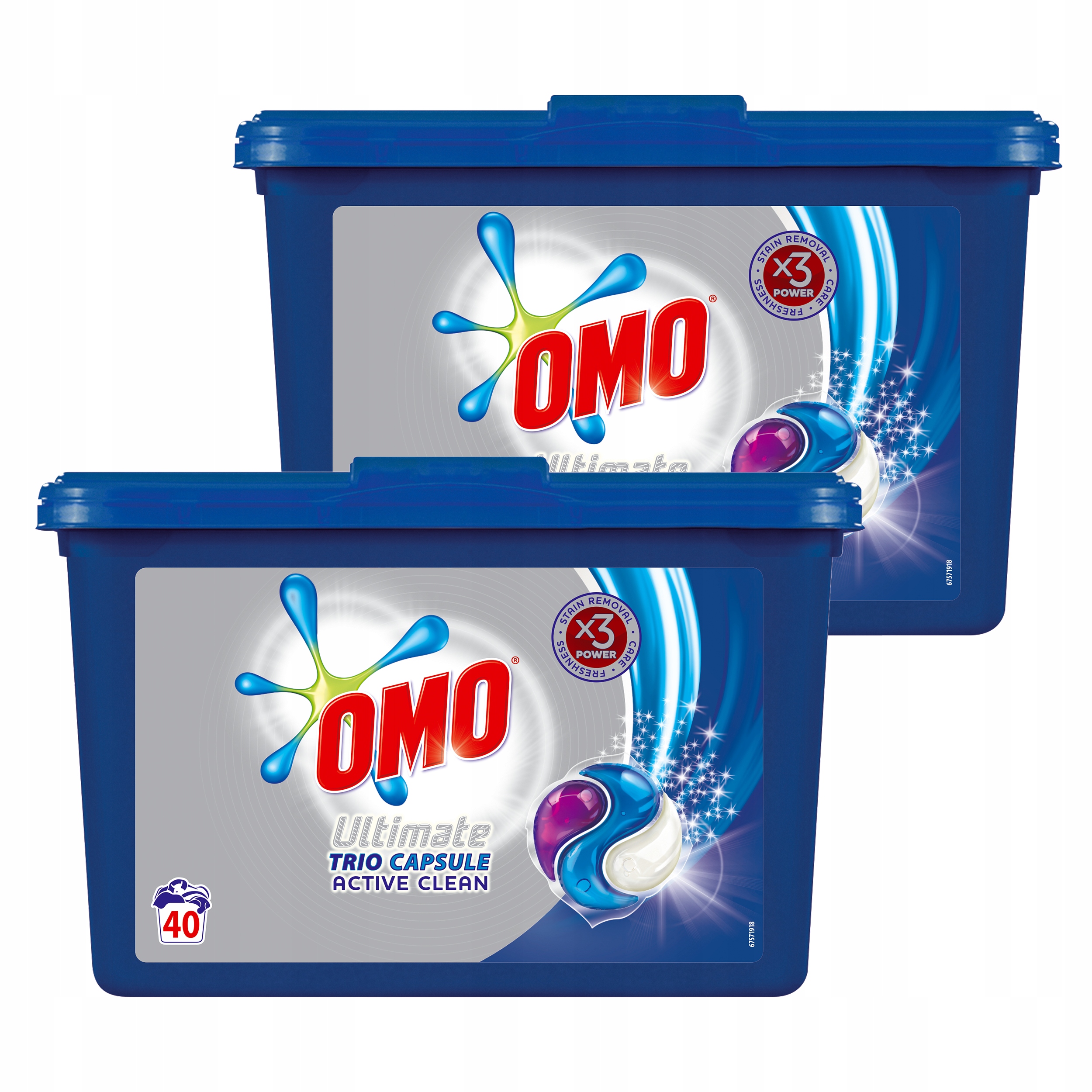 Pracie kapsuly a tablety - OMO ACTIVE CLEAN TRIO Pracové kapsuly 80 PR
