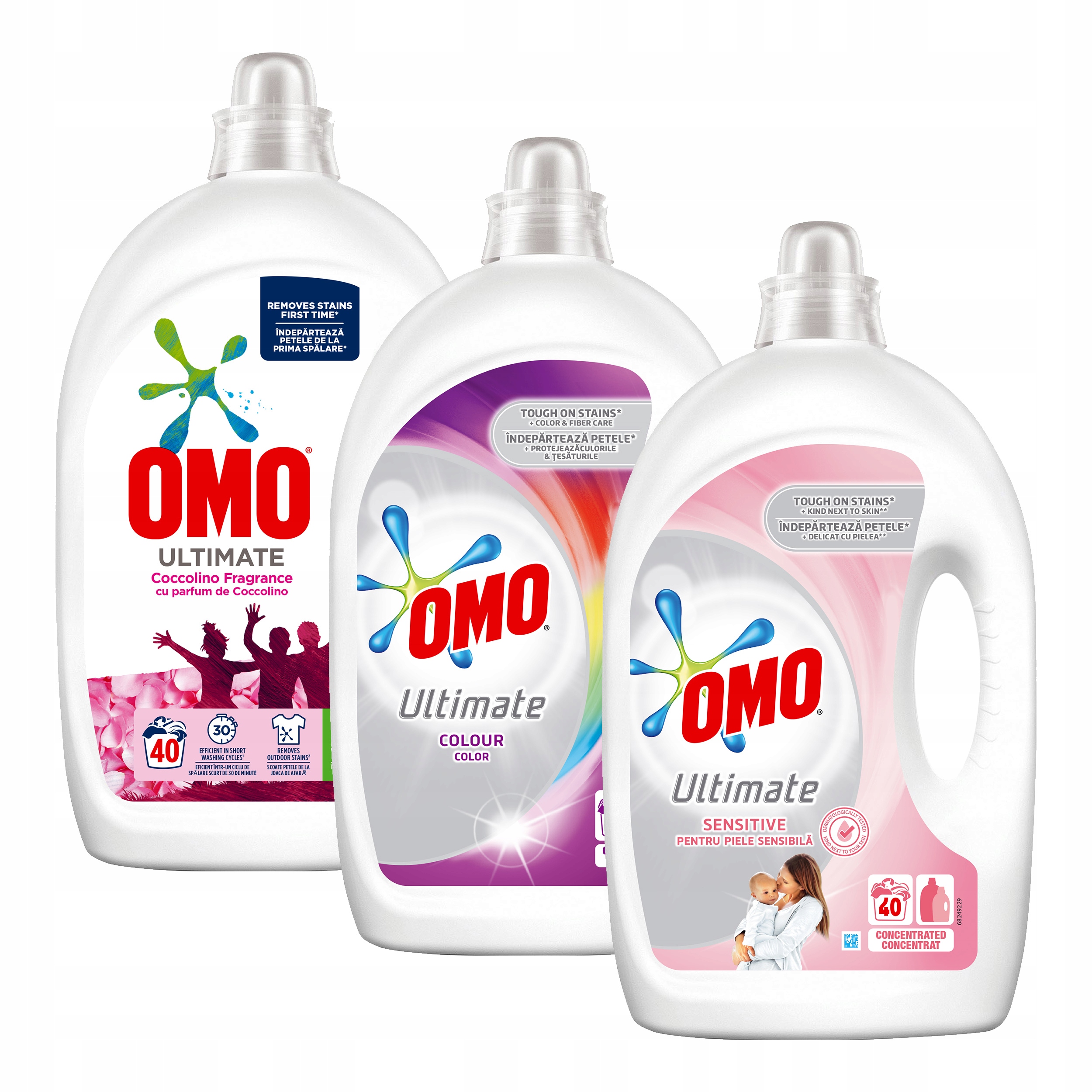 Prací gél - OMO CITAL + COLOR + COCCOLINO WIMING GEL 120PR 6L