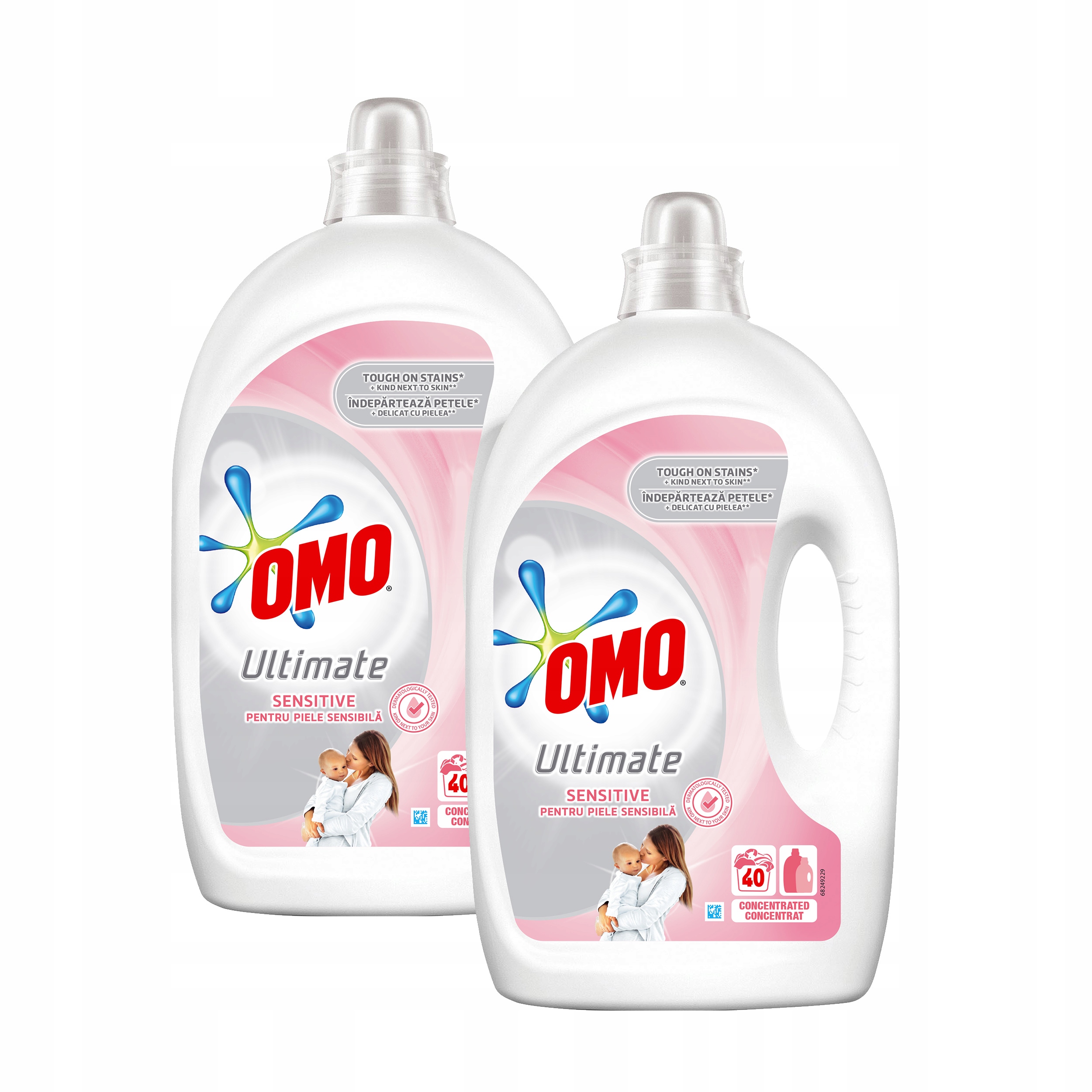 Prací gél - OMO Sensitive hypoalergénny prací gél 80pr 2x2L