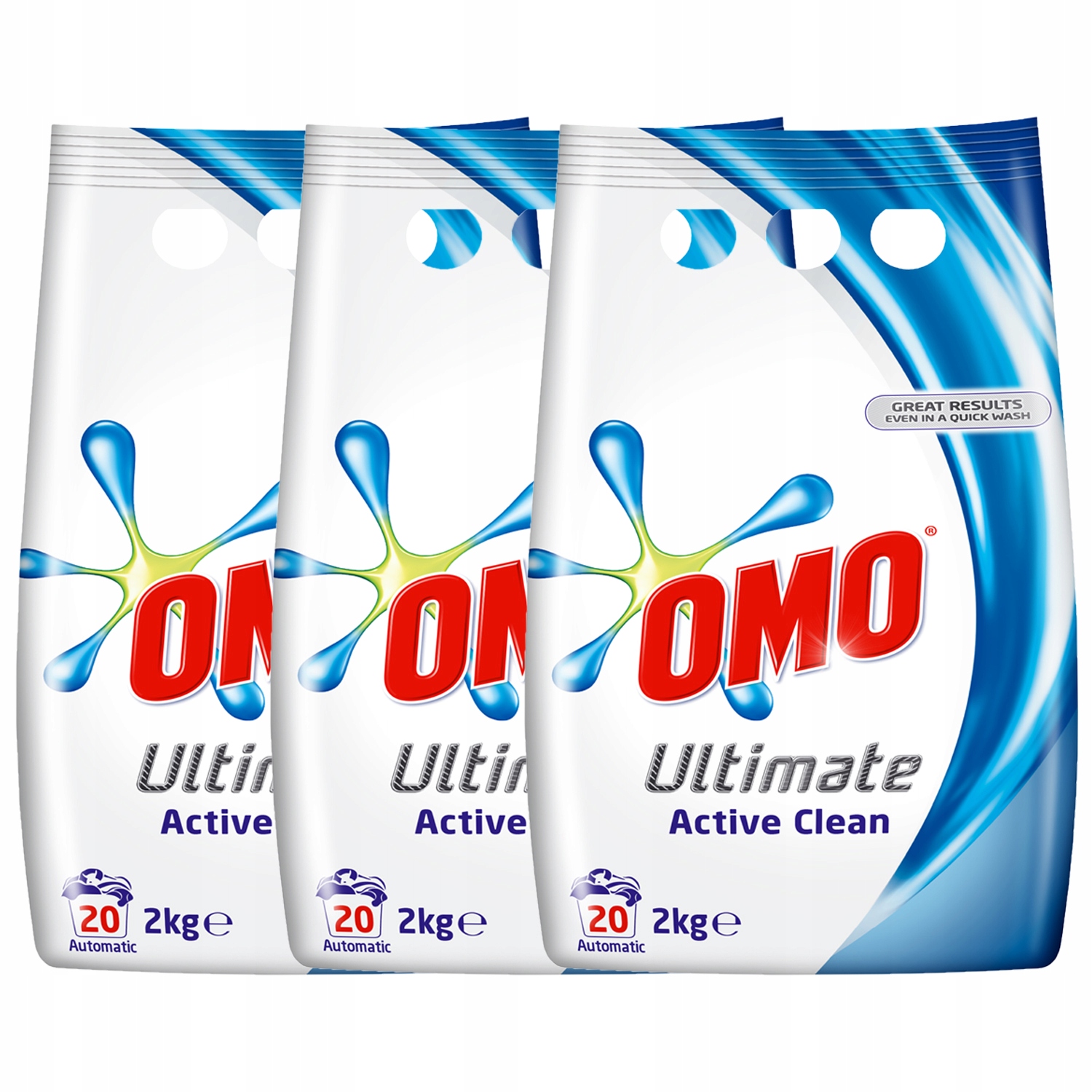 Prací prášok - OMO Ultimate Active Čisté umývanie prášku 6kg 60