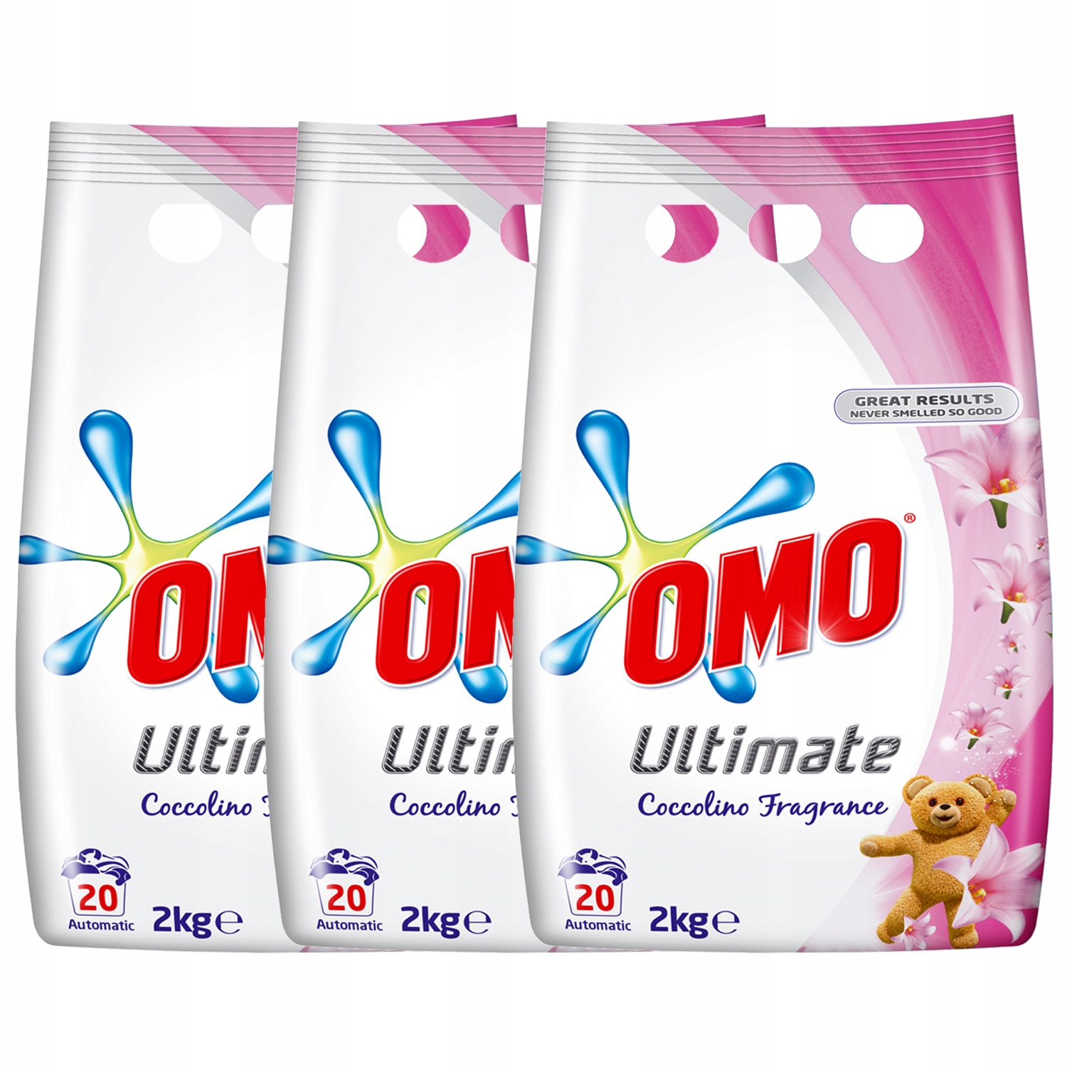 Prací prášok - OMO Ultimate Coccolino Prací prášok 3x2kg 60ks
