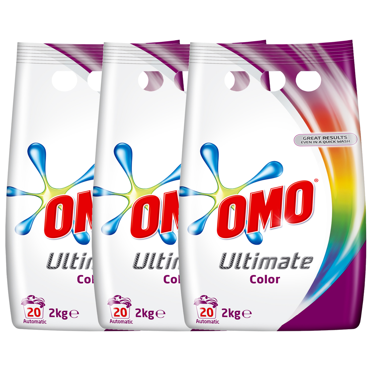 Prací prášok - OMO Konečným farebným práškom 3x2kg 60