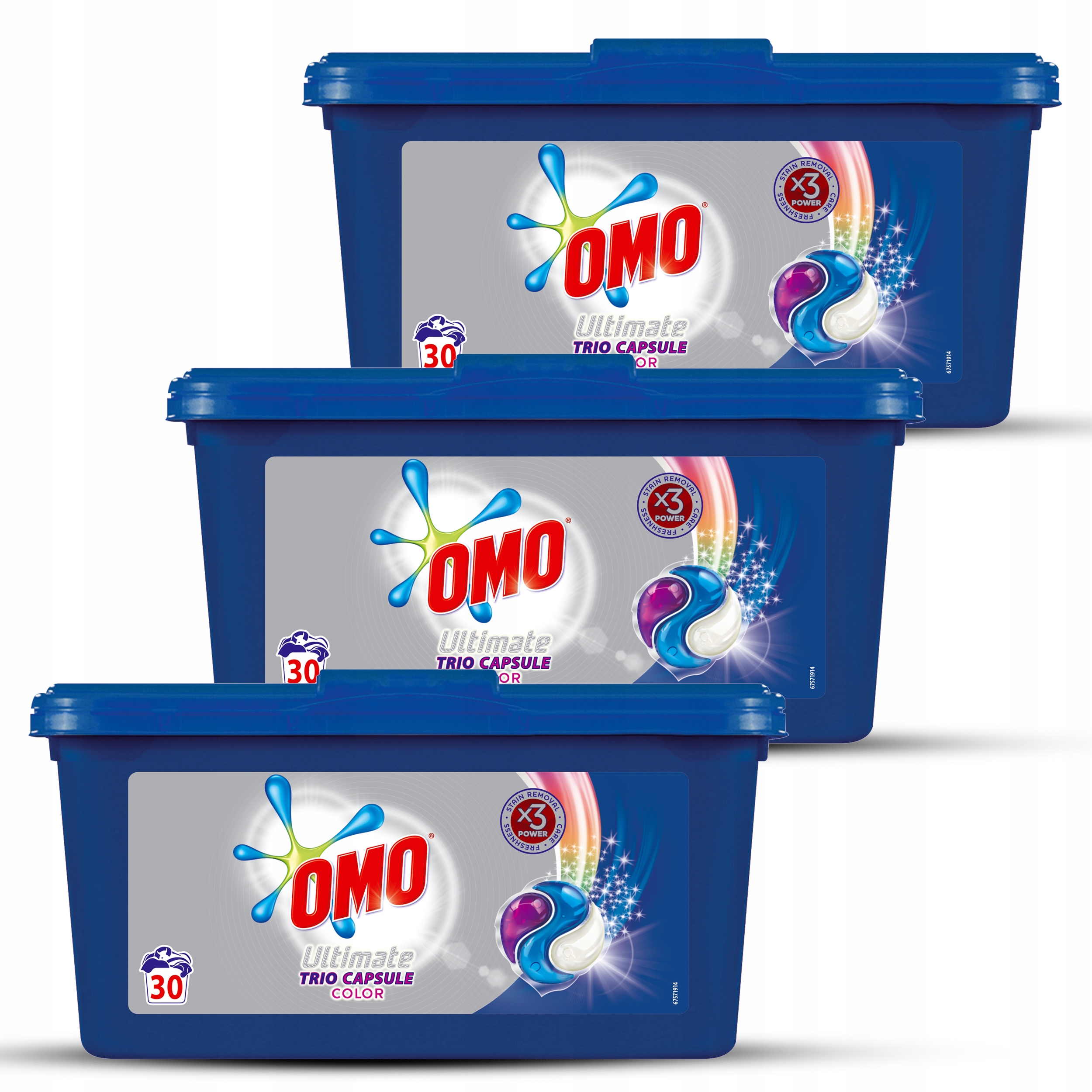 Pracie kapsuly a tablety - OMO Ultimate Color Trio Kapsules na umývanie 3x30pcs