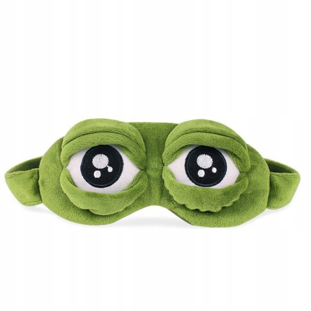 Maska na spanie - Falys Eye Band Falys Sad Frog Pepe Meme Green Memes