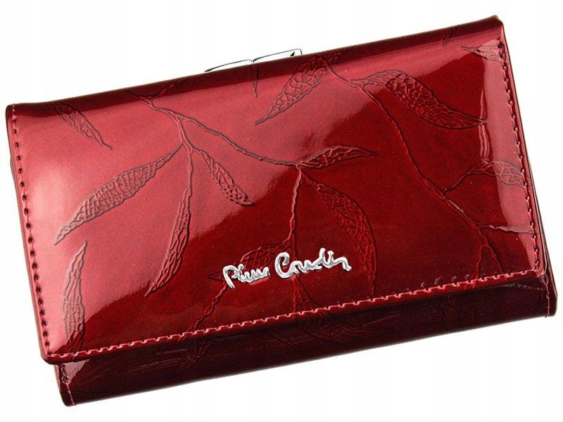 Peňaženka - Pierre Cardin Peňaženka Prírodná koža červená 02 Leaf 108 Cerwony - ženský produkt
