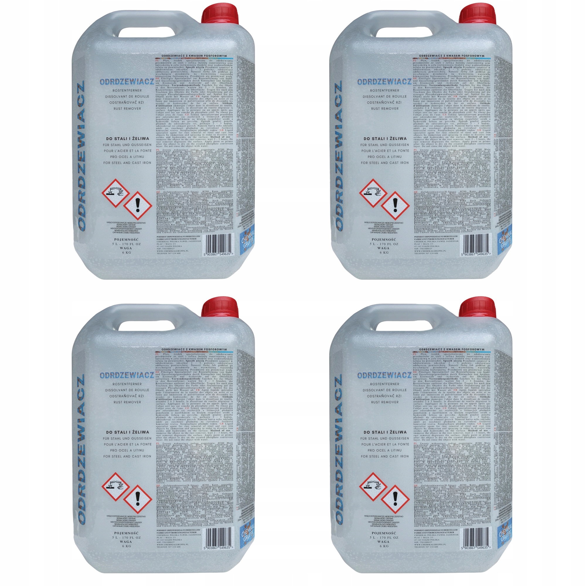Kyselina 20 l - kyselina fosforečná. Výrobca
