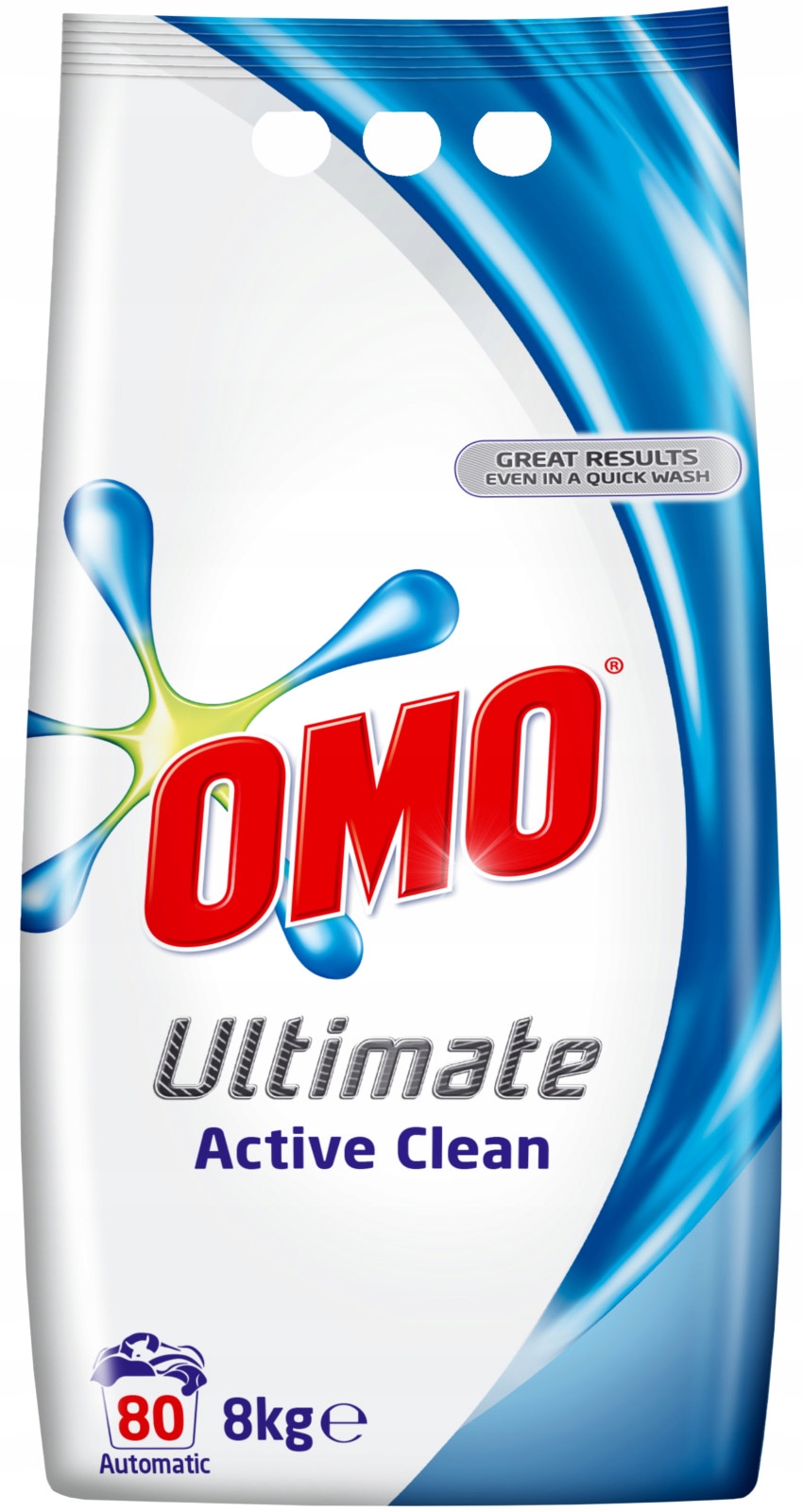 Prací prášok - OMO Ultimate Active Čisté umývacie prášok 80PR 8KG