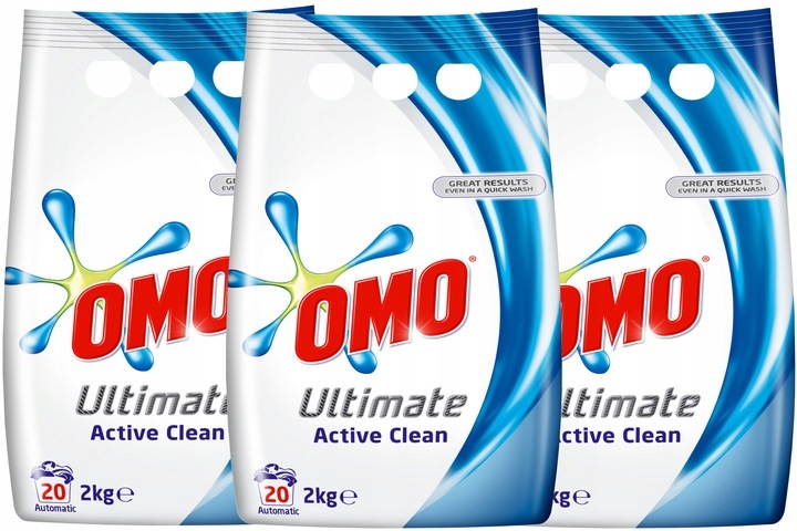 Prací prášok - OMO Konečným aktívnym práškom 3x2kg (60PR)