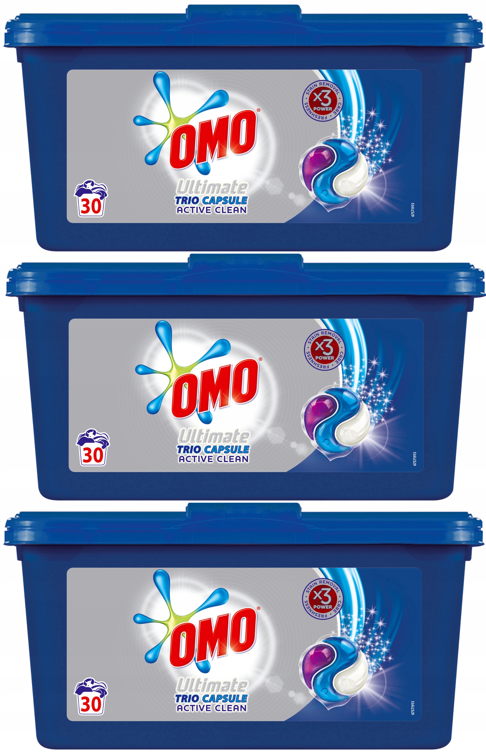 Pracie kapsuly a tablety - OMO Ultimate Active Trio Kapsules umývanie 90 kusov