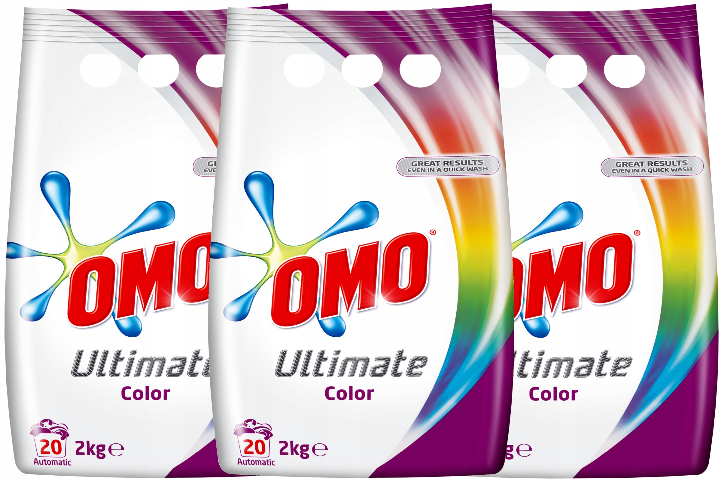 Prací prášok - Omo Ultimate Color prášková farba 3 x 2 kg 60pr