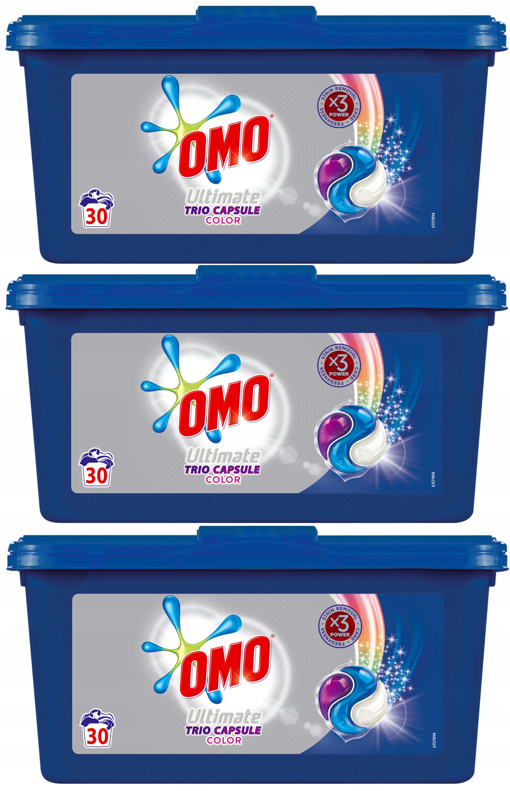 Pracie kapsuly a tablety - OMO Ultimate Color Trio Kapsules umývanie 90 kusov