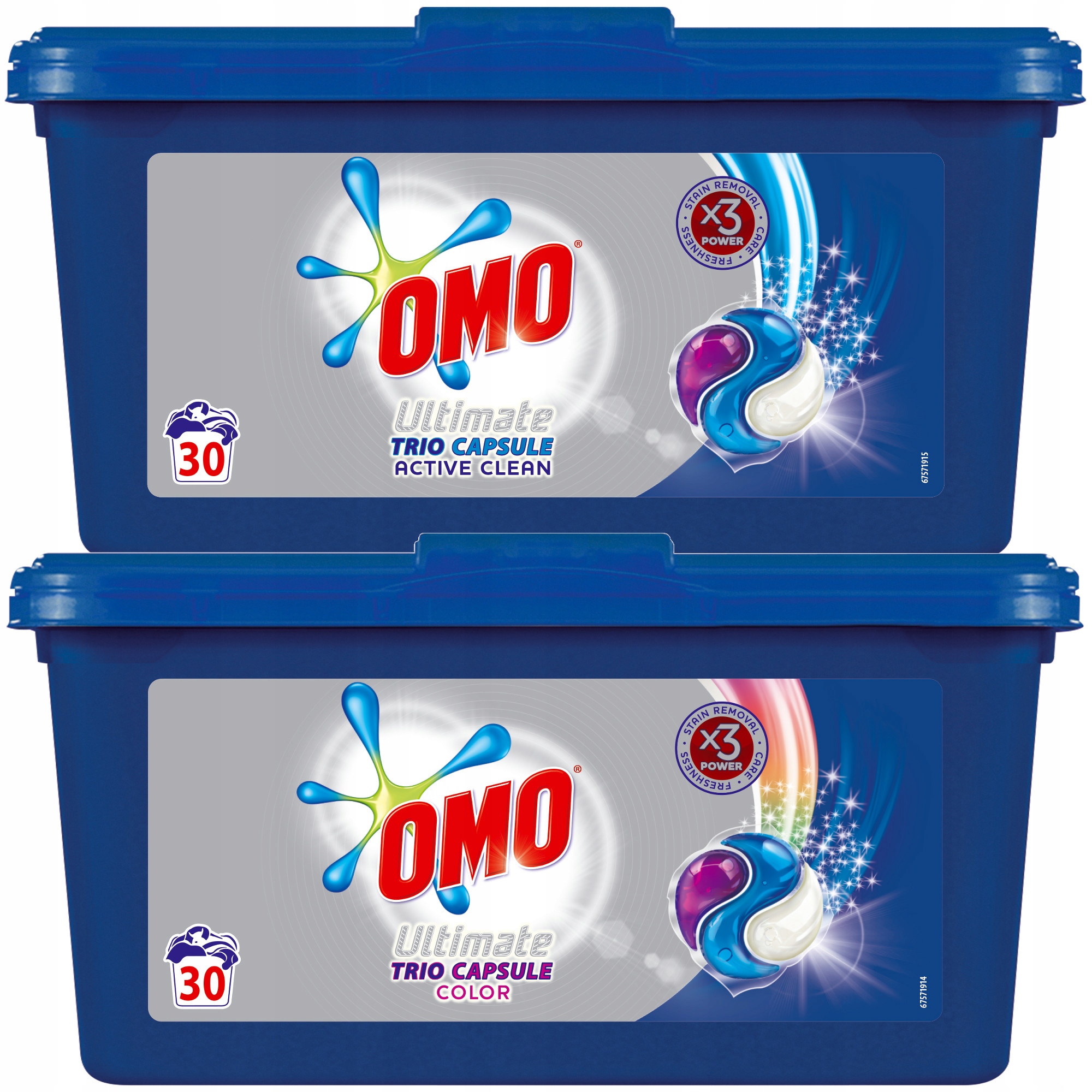 Pracie kapsuly a tablety - OMO Ultimate Trio Kapsules umývanie 2 x 30ks