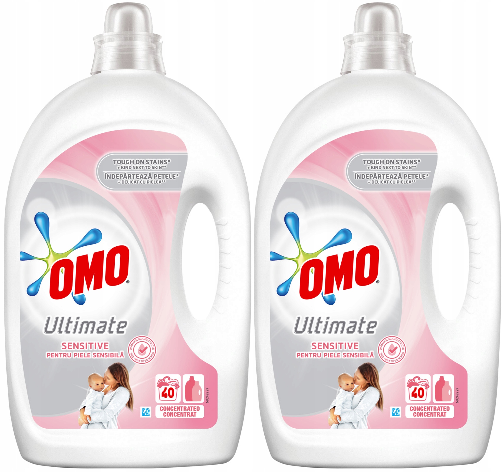 Prací gél - Omo Ultimate Sensitive prací gél 2 x 2L 80pr
