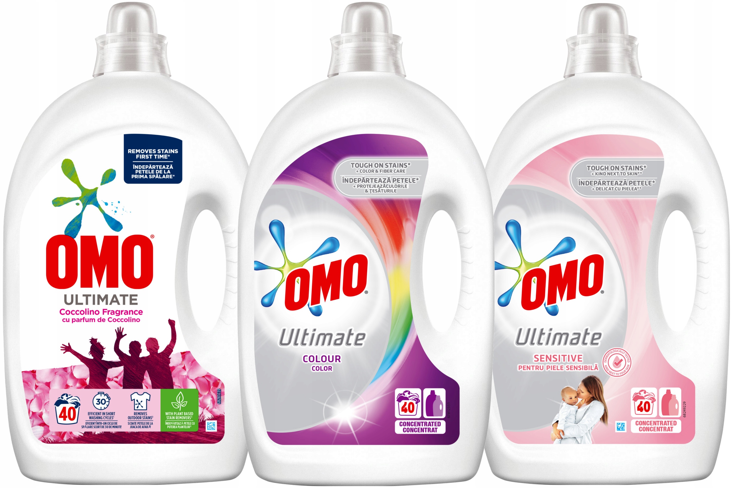 Prací gél - Omo Ultimate prací gél Set Mix 3 x 2L 120pr