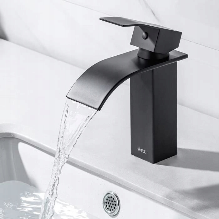 ONECE Washbasin Faucet Waterfall Čierny umývadlo