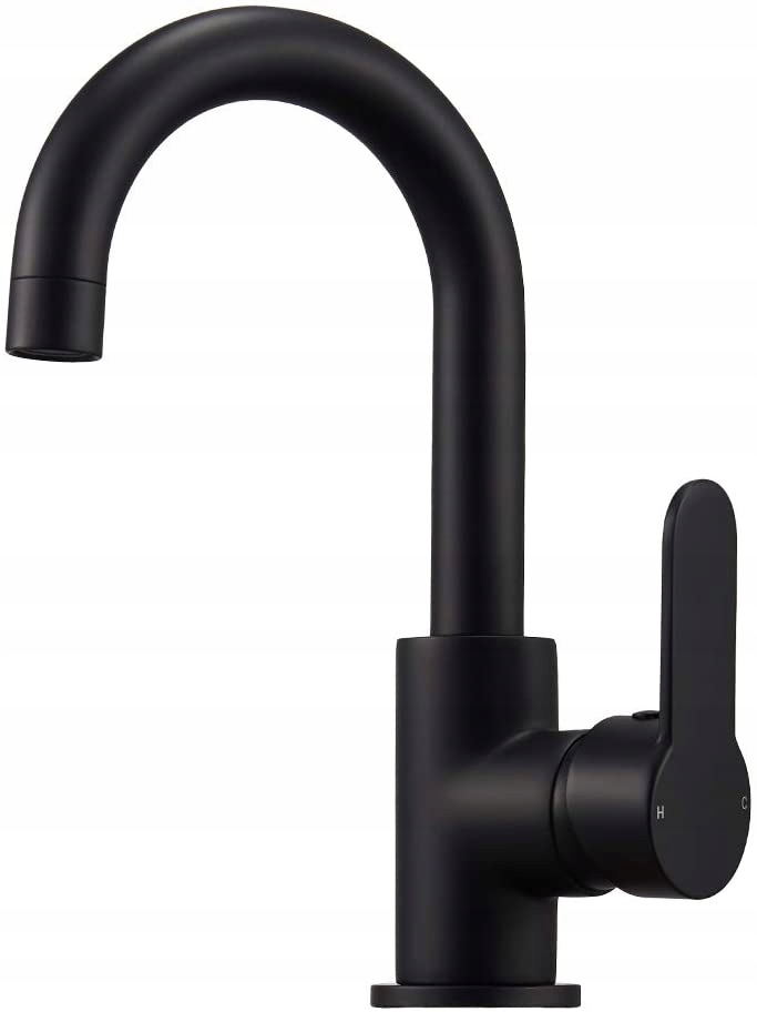 P1 washbasin faucet s otočným výtokom čiernou farbou