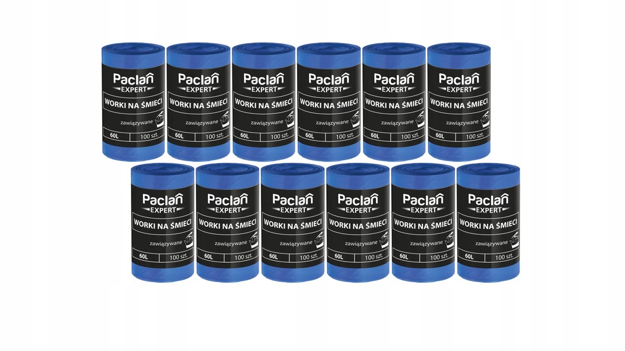 Paclan Expert vrecká na odpadky 100ks x 60 l x 12 ks