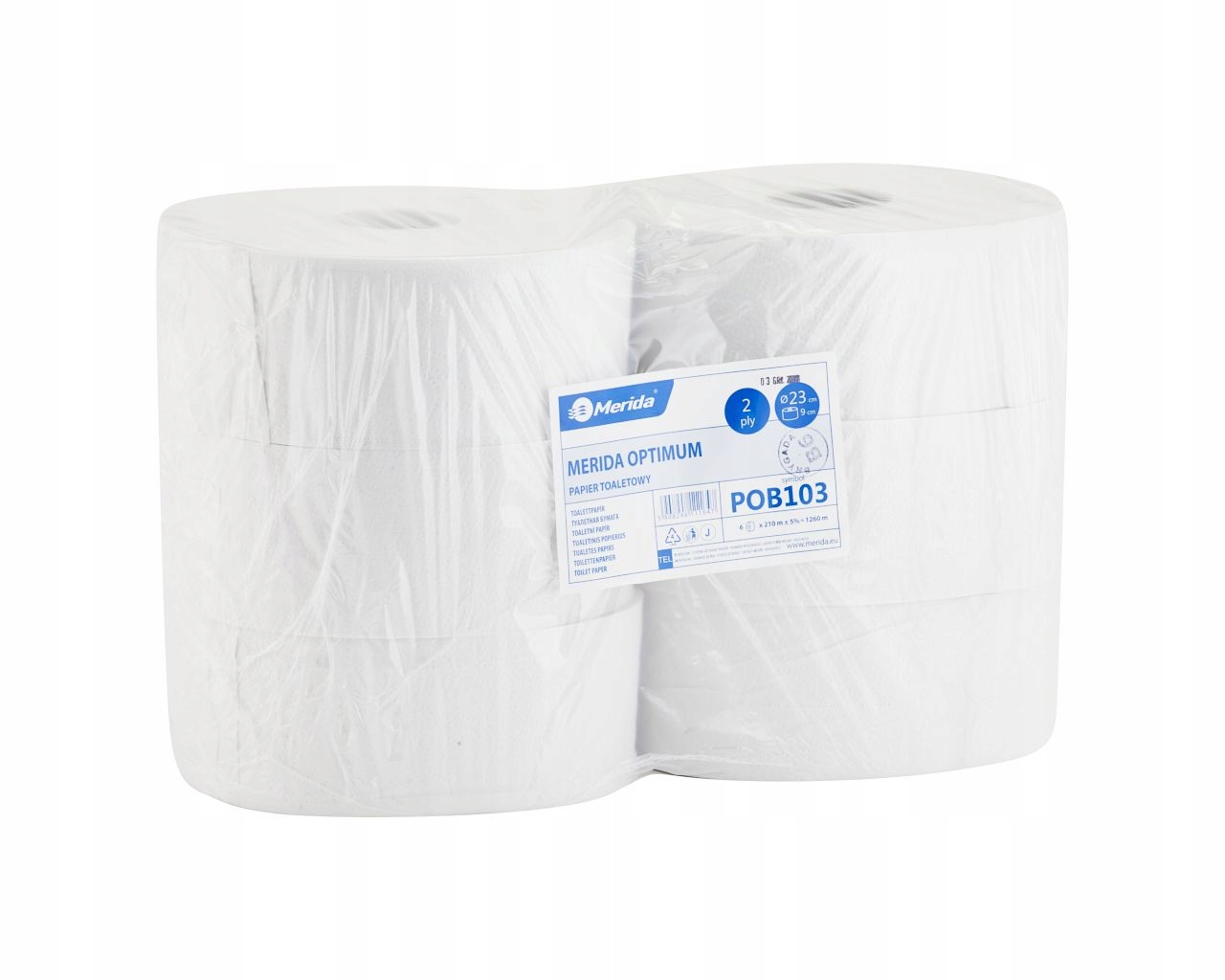 Biely toaletný papier Merida Optimum Maxi POB103