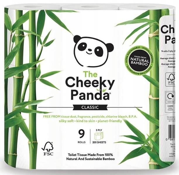 Bambusový toaletný papier drzý panda 9 valčekov