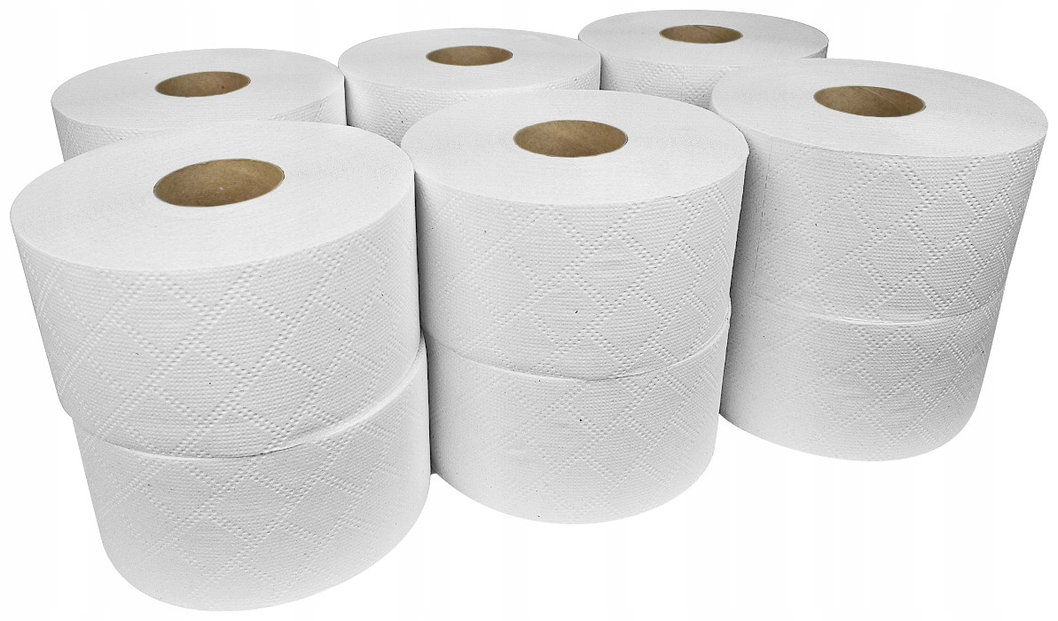 Jumbo toaletný papier biely odpad z bieleho odpadu 12 ks