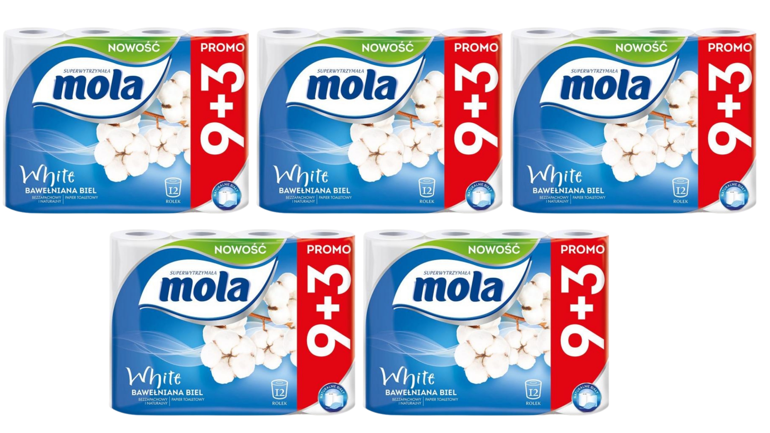 Toaletný papier biely biely 60 valčekov celulóza