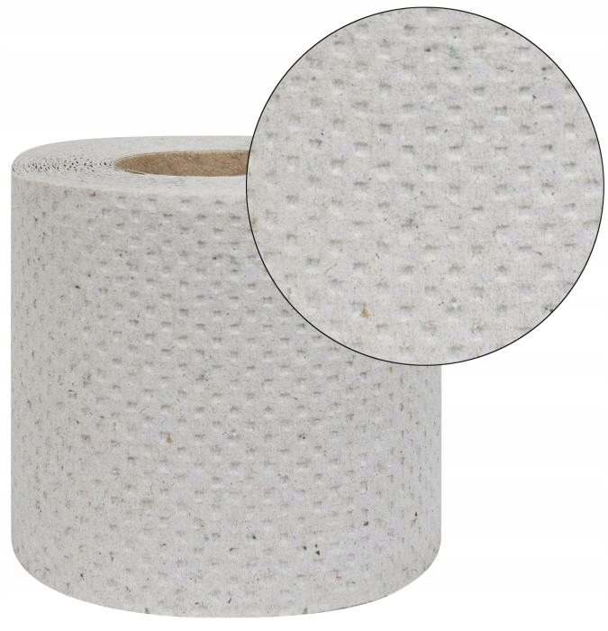 Šedý toaletný papier 9,5 cm x 9 cm - 64 kusov