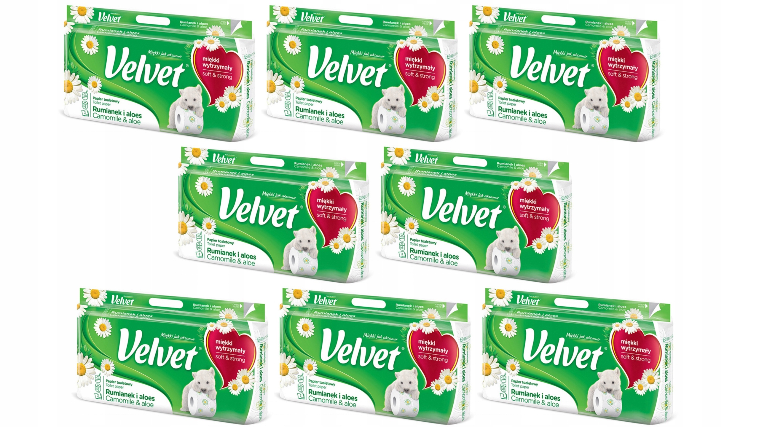 Velvet Rumianek a aloe 64 valcov toaletný papier