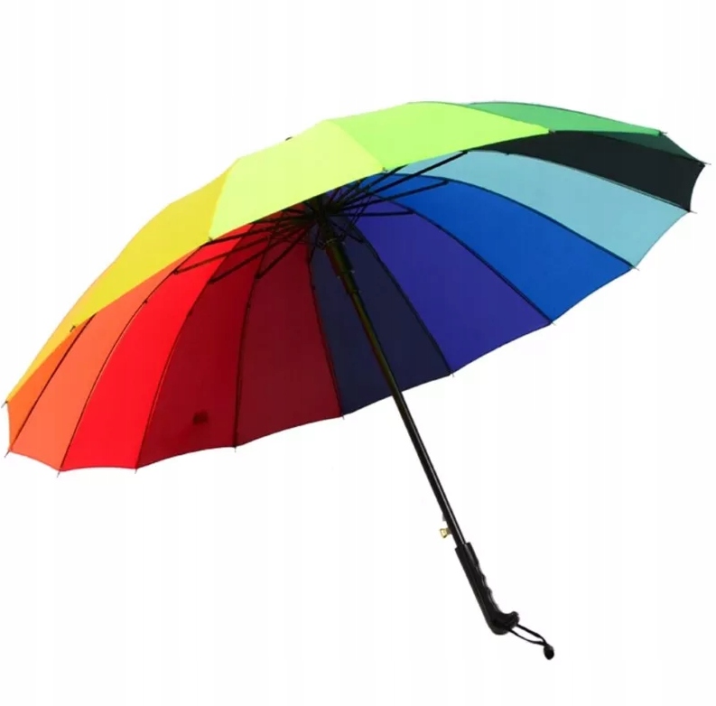 Dáždniky - Automatický dáždnik, bez krytu, dlhé, skladacie, XL Pronett Multi -Colored