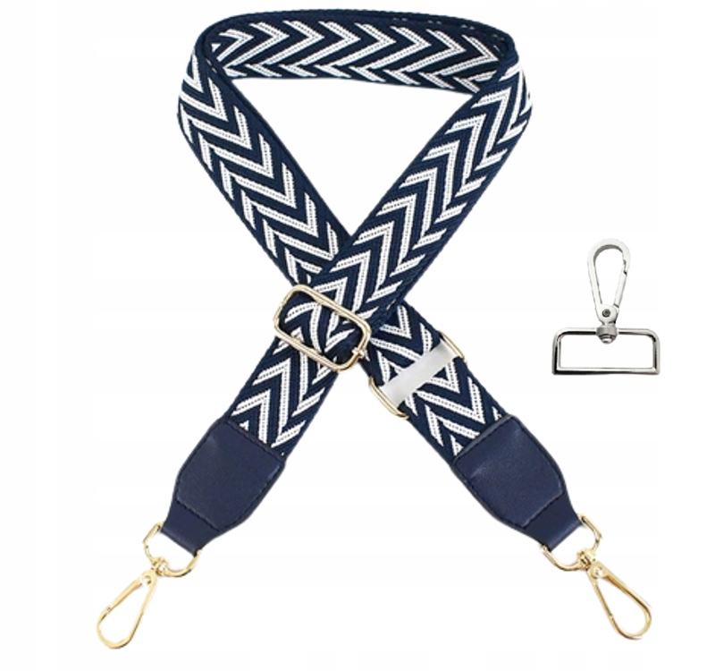 Opasok - Taška na tašku Navy modré strieborné armatúry