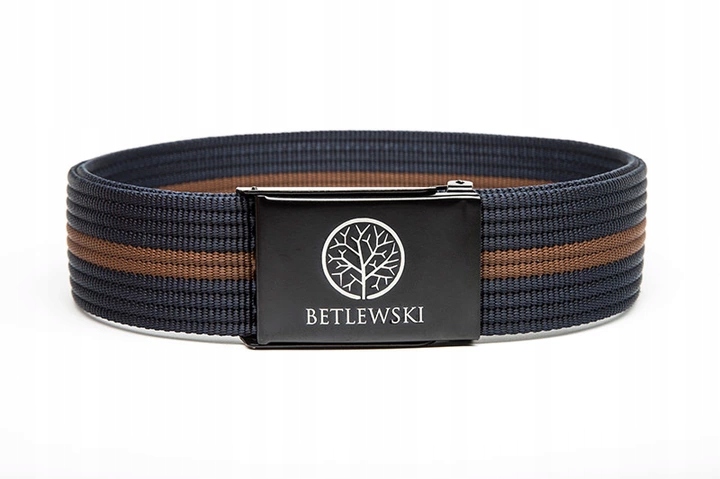 Opasok - Betlewski Brown, Navy Blue, Multi -Colored Strip - Men's Product