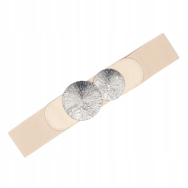 Opasok - RoyalFashion Beige, Silver Strip - ženský produkt