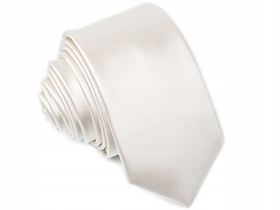 Pearl úzky 6cm hladký kravata biely samec GJS92