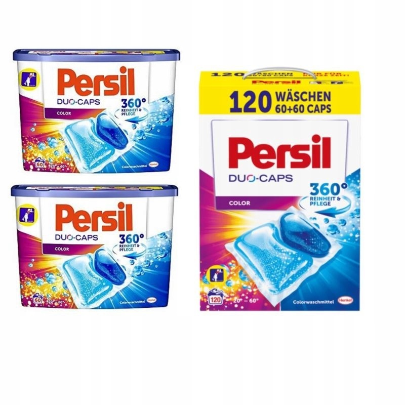 Pracie kapsuly a tablety - Persil pracie kapsuly DUO čiapky Farba 120ks de
