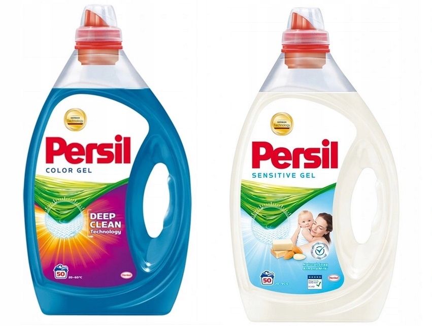 Prací gél - Persil Pracine Gel Farba + citlivé 2x 2.5L = 5L