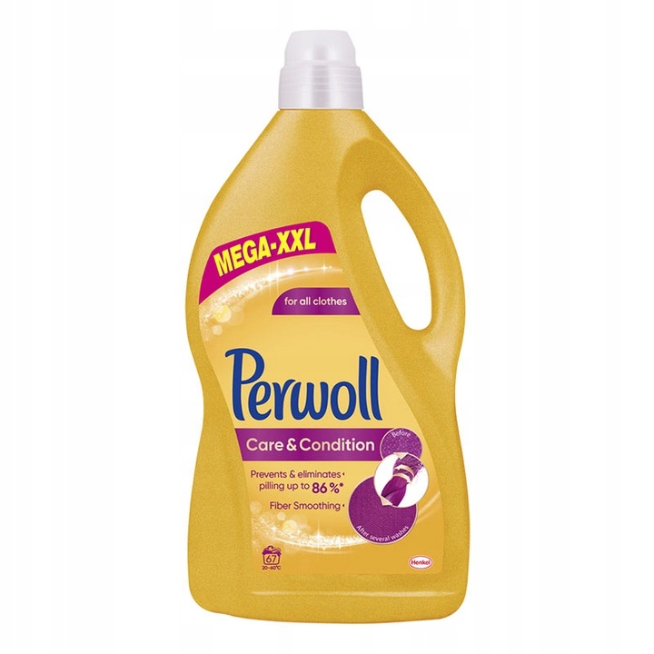 Prací gél - Perwoll Starostlivosť a stav Umyť tekutina 4.05L 67