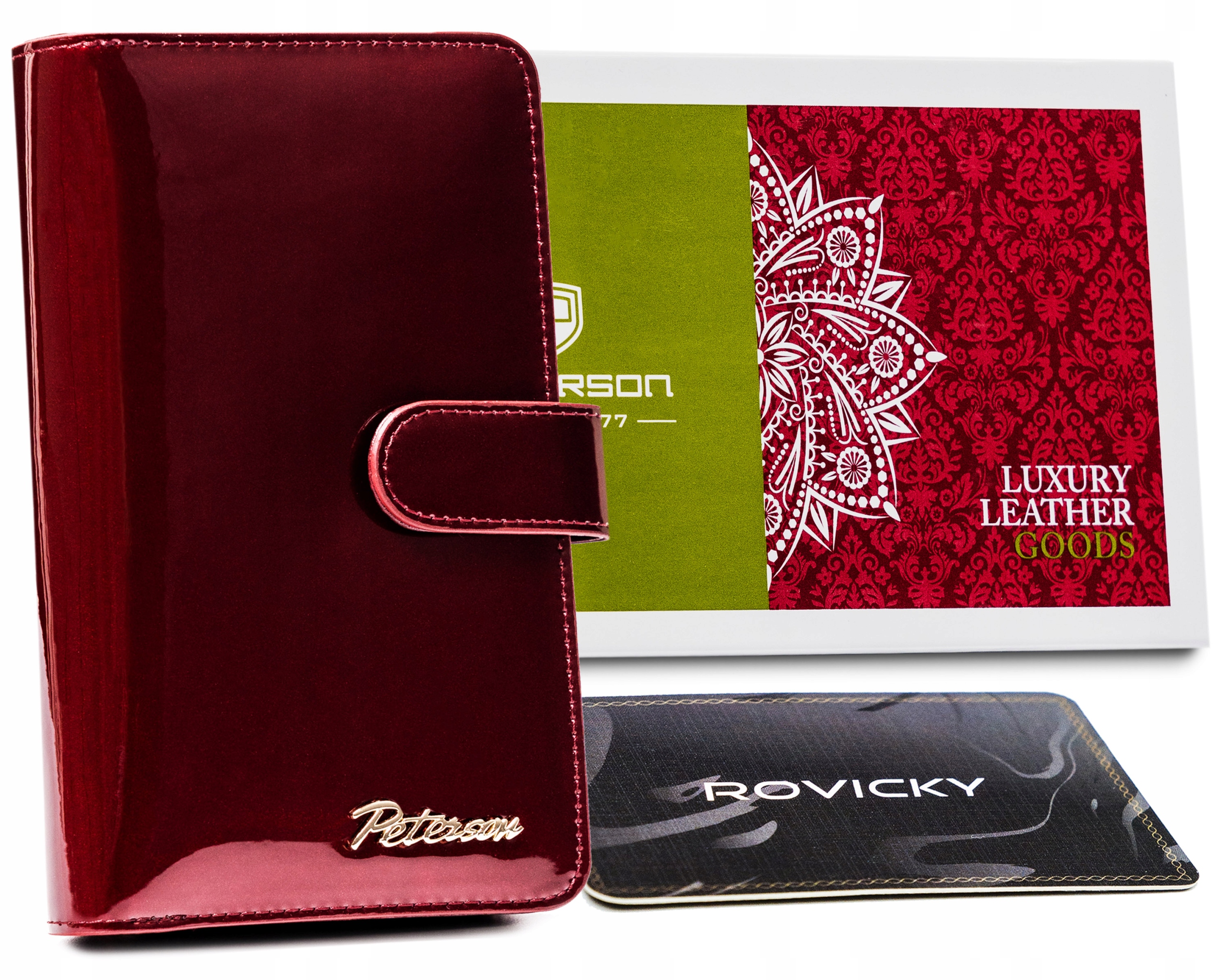 Peňaženka - Peňaženka Peterson z pravej kože červená PTN BC-603-RED - Dámsky produkt