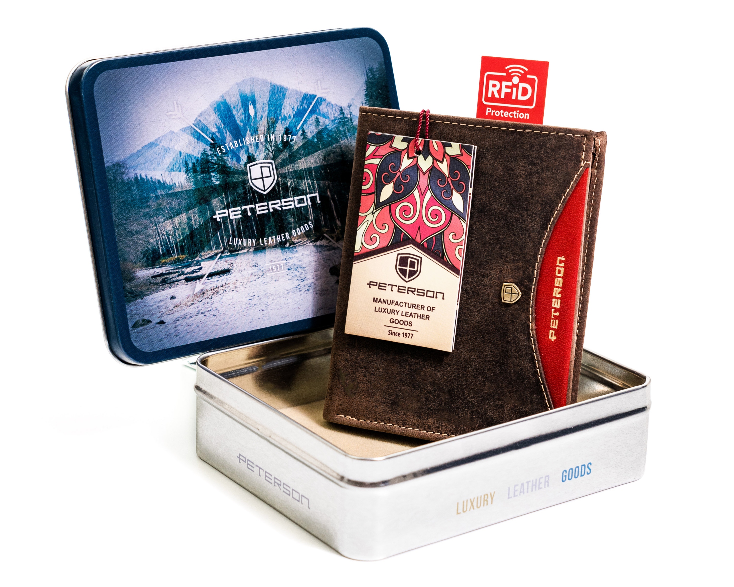 Peňaženka - Peterson Wallet Prírodná koža Čierna PTN 348Z-CA-6648 Bla-Men's Product