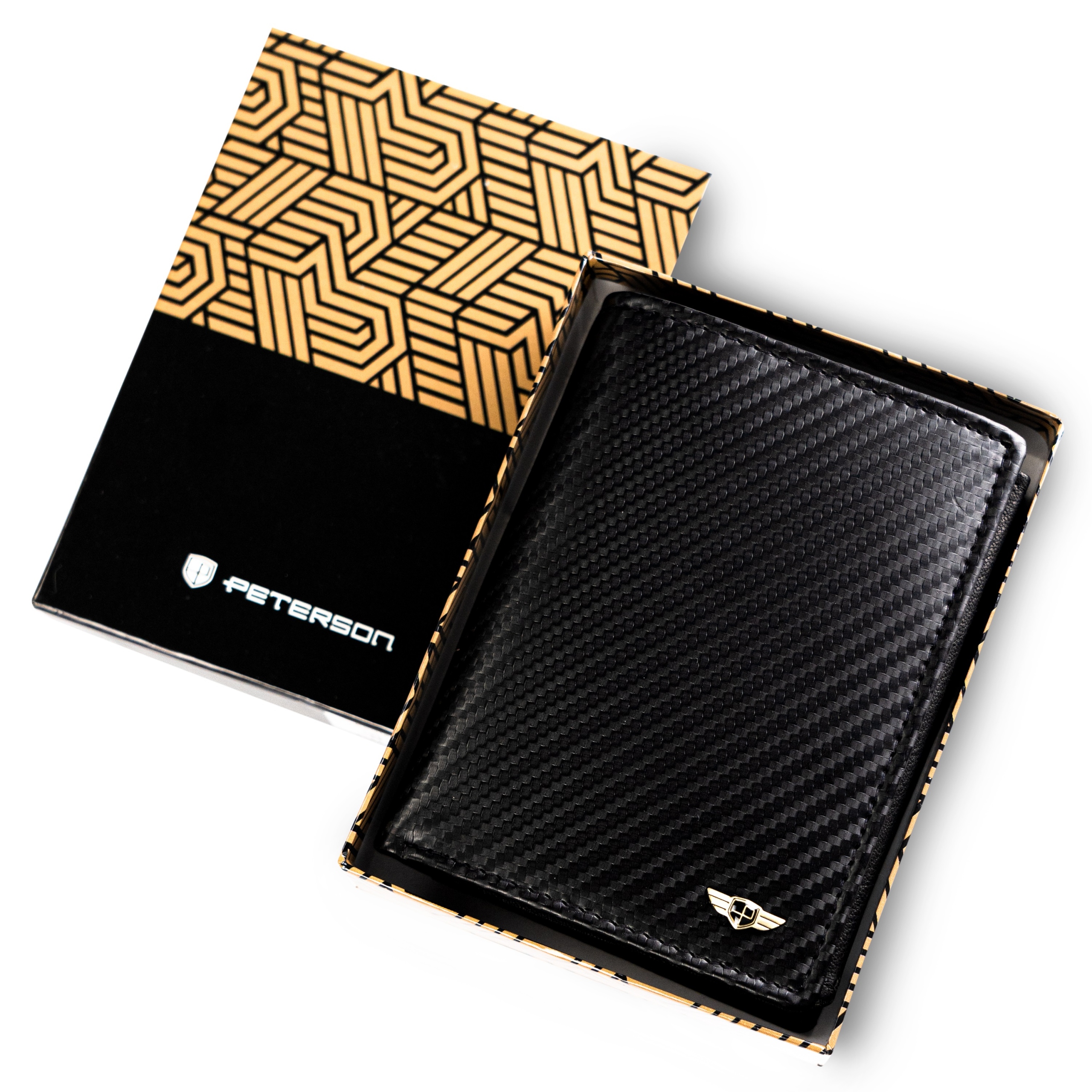 Peňaženka - Peterson Wallet Prírodná koža Čierna PTN CA-N4-6884 Produkt Čiernych mužov